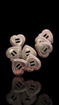 Concho- Heart Shape- Slotted 10 pcs