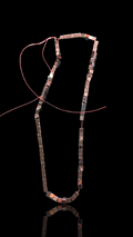 Hematite beads- magnetic,  square,  4 mm